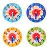 Children Montessori Wooden Clock Hour Minute Second Cognition Colorful Clocks Toys for Kids Early Preschool Teaching Aids 220621