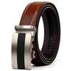 Bältesvarumärke Simple Casual Men's Leather Belt Designer Luxury Cowhide Ratchet High Quality Alloy Automatic BuckleBelt Forb22