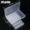 28 /56 roosters nail art decoraties lege decoratie opslagcase doos glitter strass kristal kralencontainer