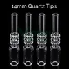 Nectar Collector Quartz Tip Nail 10mm 14mm 18mm Smoking Accessories Threaded Glass Dab Straw Stick for Mini Small Nector Kit