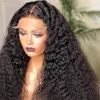 Long 30Inch Deep Curly 360 Lace Front Brazilian Human Hair Wigs 13x4 Transparent Synthetic Frontal Wig For Black Women