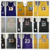 Ed #13 Basketball Jerseys Retro #23 and #32 Top Quality 1971-72 1991-92 Black Yellow Purple White City Jersey