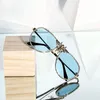 Sunglasses Mimiyou Metal Bee Women Diamond Trim Retro Cat Eye Fashion Men Sun Glasses Brand UV400 Eyeglasses Shades