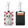Sublimation Card Holder PU Leather Blank Credit Cards Bag Case Heat Transfer Print DIY Holders With Keychain ZZB15048