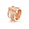 High Quality Designer for Woman Ring Zirconia Engagement Titanium Steel Love Wedding Rings Silver Rose Gold Fashion jewelry Gifts 177o