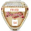 Qualità di fascia alta 9 Giocatori Nome Anello SOLER FREEMAN ALBIES 2021 2022 World Series Baseball Braves Team Championship Anello con scatola di visualizzazione in legno Souvenir Mens Fan Gift