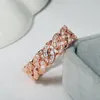 Cluster Rings Vintage Chain Micro Pave Lab Diamond Ring 925 Серебряное обручальное обручальное кольцо для женщин.