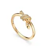 925 Sterling Silver Knot Fjäril Ring Woman Plating 18K Rose Gold Luxury Fashion Wedding Present 220726