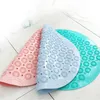 55X55cmTextured Surface Round Non Slip Shower Mat Anti Bath Mats with Drain Hole in Middle for Stall,Bathroom Floor 220401