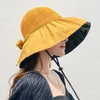 Breite Krempeln Hats Sommer für Frauen Sun Hut Strand Ladies Fashion Hepburn Ribbon Stroh Panama Lady Cap Freizeit am Meer Urlaub