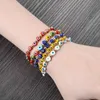 10Pcs Fashion Colorful Turkish Eyes Charm Bracelets Resin Beads Bracelet For Women Girls Elastic Handmade Jewelry