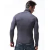 Long sleeve T Shirt Men Turtleneck modal tshirt tight elastic tees soft and breathable 220420