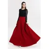 Jupes Solide Casual Automne Vêtements Élégant Noir Rouge Longue Jupe Soirée Club Femme Mode Bureau Dames