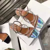 Sandales de qualité officielles Chaussures Sandales à ornements en cristal Femmes talon haut