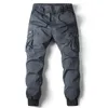 Herrbyxor lastbyxor män jogging casual byxor bomull full längd militär män 220823