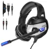 ONIKUMA K5 3 5mm Gaming Headphones casque Earphone Headset with Mic LED Light for Laptop Tablet PS4 New Xbox One230Z