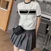 Womens Knits Tees Luxury Cc Fashion Designer High Quality Summer Short Sleeves White Lady Slim Tops