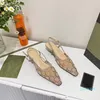 Vendita calda-2022 Sandali da donna Estate New Hot Drill Thin Cat Heel Back Space Mesh Baotou Tacchi alti Casual Fashion Ladies Shoes