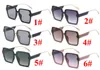 Büyük boy kare güneş gözlükleri kadın lüks marka tasarımcısı moda büyük çerçeve güneş gözlüğü erkekleri lunette de soleil femme gafas de sol 6 renk 10 adet