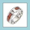 Anneées de mariage bijoux en acier inoxydable incorporé Acacia Half Circle Ring Drop Livraison 2021 Q6L3E