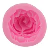 Bakmögel 3D Cake Mögel Cupcake Flower Bloom Rose Shape Silicone Fondant Soap Gelé Candy Chocolate Decoration Tool