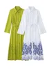 PBZA4786087 Женская мода с ремнем вышивкой рубашки в стиле платье винтажные женские платья с длинным рукавом vestidos mujer 4786/087 T220804