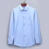Mens franska manschettknappar Långärmade skjortor Svart Vit Blå Gul Lapel Man Business Dress Shirt Passform Bröllopsfest Män Clothin 220323