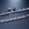 Emmaya cyrkony Oszałamiający kryształowy naszyjnik i kolczyki luksusowe biżuterię na imprezę ślubną na prezent na wieczór ślubny 220726