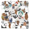 New Sexy 50Pcs Cute Bear Cartoon Graffiti Stickers DIY for Laptop Guitar Phone Car Luggage Bike Skateboard Waterproof Decal Kids Toys