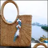Other Festive Party Supplies Home Garden Hand Woven Keychain Pendant Colorf Mermaid Tassel Key Chain Lage Decoration Keyring Parties Gift