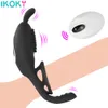 Remote Control Male Delay Ejaculation 2 in 1 Vibrating Penis Ring G-Spot Clitoris Stimulation 9 Frequency Beauty Items