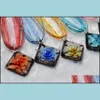 Подвесные ожерелья подвески ювелирные украшения 6color ручной работы Murano Lampwork Смесь стеклян