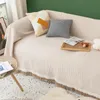 Blankets Europe Sofa Throw Thread Blanket Cotton Knitted With Tassel Solid Color Cover Bed Home Lounge Decoration