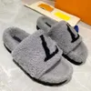 Luxury Slide Designer Fashion Women Wool Sandals Warm Comfort Slippers Woman Slipper Shoes Autumn Winter Slides Scuffs Sandal Size