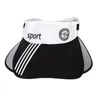 Style Sun Virsors Sports Print Sun Hats للنساء Wide Brim Beach Hat UV Protection Cap 220507
