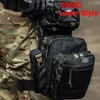 Bolsa de cintura de banda de perna dos homens bolsa de correia utilitária bolsa de caminhada masculina de caminhada maciço bolsa de motocicleta Militar Saco de cintura tática XA936wa 220721