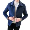 Men's Wool & Blends Autumn Winter Mens Trench Coat Jacket Lapel Outwear Top Men Woolen Trendy Abrigo Largo Hombre Mantel Wolle T220810