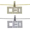 Chains Iced Out Initial Letter CEO Pendant Necklace With 5mm Cz Rope Tennis Chain Choker Necklaces For Men Boy Hip Hop JewelryChains