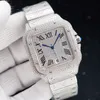 Diamond Watch Mens Designer الساعات التلقائية ميكانيكية MM الياقوت الأعمال Wristwatch High End Stainless Steel Belt Montre de Luxe