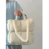 디자이너 퀼트 토트 가방 여성 고급 부드러운 퍼프 숄더 가방 캐주얼 대용량 SAPCE 패딩 핸드백 여성 큰 지갑 겨울 2024