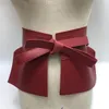 벨트 여성 PEPLUM 벨트 여성 스커트 가죽 허리 패션 여성 PU Black Bow Wide Harness 드레스 디자이너 허리 밴드 벨트