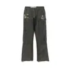 Vintage splash-ink flared stitching mens overalls and trousers 220328