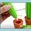 Penne a sfera Articoli per scrittura Ufficio Scuola Affari Industriale Commercio all'ingrosso Cactus Pen Punta da 1,0 mm Ricarica blu Deco Dhaor