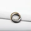 'Gold Silver Black' Three-Rings ing Triple Rings for Women Men Lovers' 316L Titanium Steel Wedding Band Aneis Anel Bague Femme Original Design Designer Ring7942248