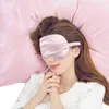 Drop 100 3D Silk Sleep Mask Natural Eye Eye Gey Cover Day Patch Soft Portable Travel 2205092706832