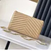 handbags Genuine leather bags chain purse fashion clutch Envelope lady shoulder bag cowhide handbag presbyopic card holder purses messenger women With Box