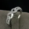 12pcs moda infinito anel de amor 8 eternidade promessa jóias para mulher namorada