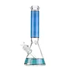 14.3-Inch Light Blue Beaker Glass Bong: Cool Horizon, Diffused Downstem Percolator, 14mm Female Joint