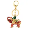 Keychains Creative 3D Enamelo Elefante Crafts Cadena de llave Ring de moda Animales Animales Animales Costilería Keyrings únicos JewelryKeychains Fie