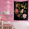 Flower Illustration Tapestry Ornament Wall Hanging Rugs Carpet Home Deocr Yoga Pad Spread Beach Mat Gift J220804